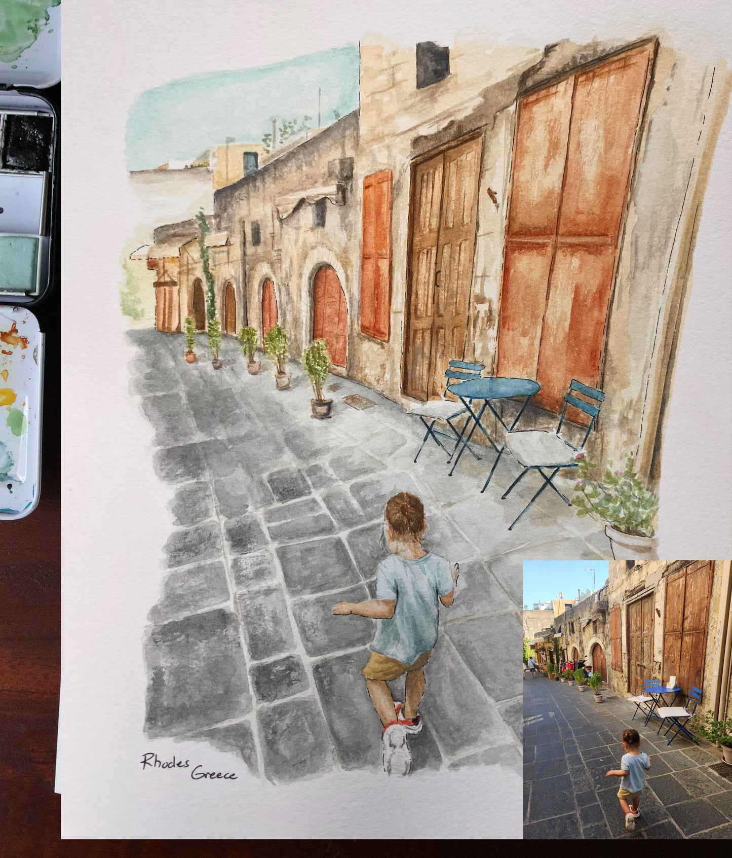 Commissioned Original Watercolour Painting - Childhood Portraits