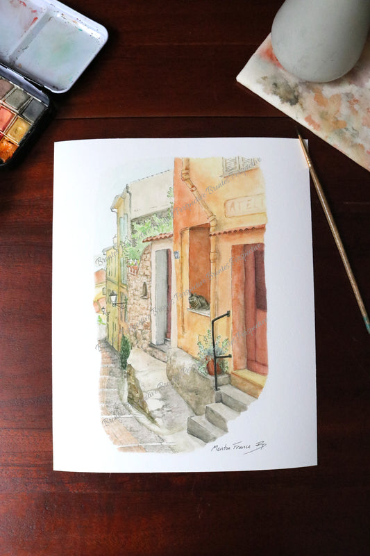 Meow in Menton Fine Art Print