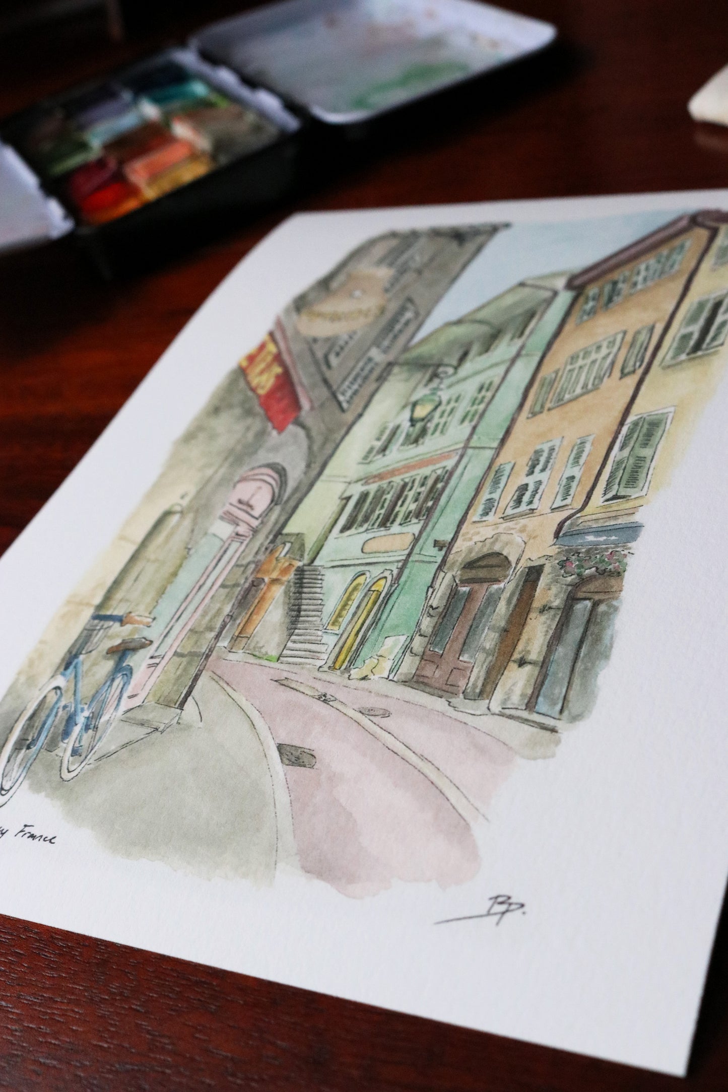 Bicycle on Rue Grenette Fine Art Print